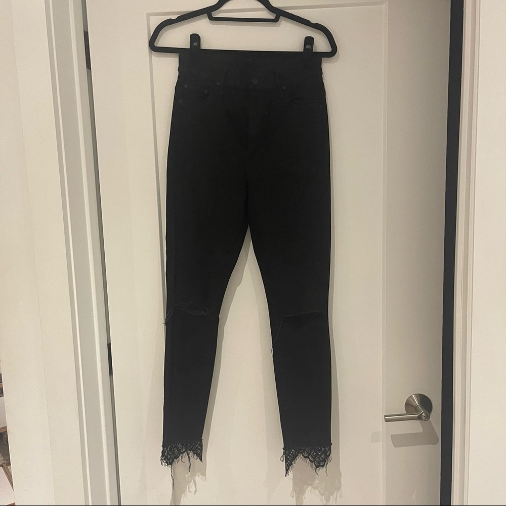 MOTHER DENIM black skinny jeans